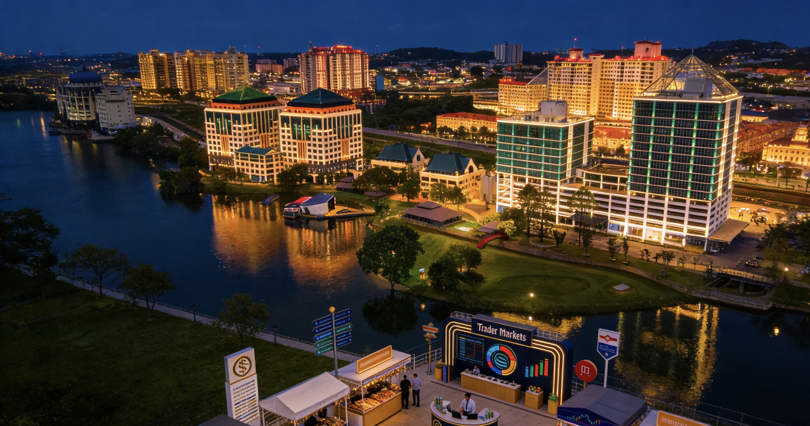 马来西亚交易员产业小镇整体规划图